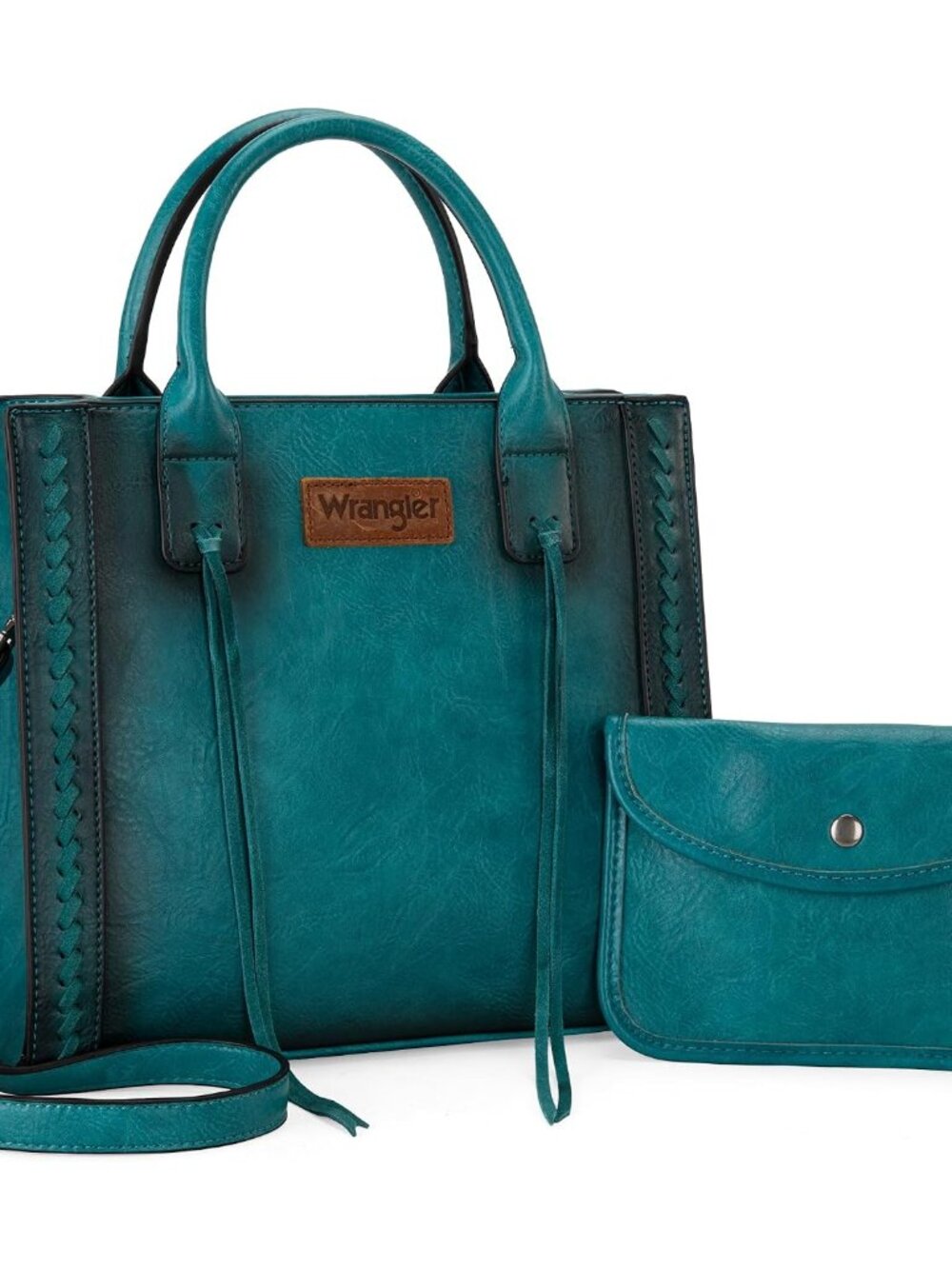 Wrangler Tote Bag for Women Western Cowhide Purse and Wallet Set